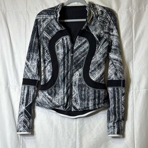 Lululemon Define Jacket Scratch Print Black White Size 6‎